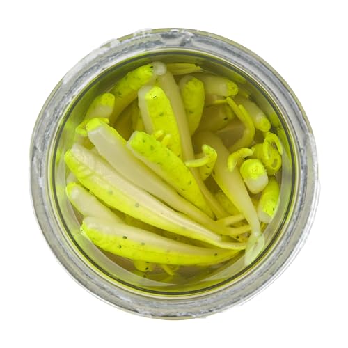 Berkley Gulp! Alive! Minnow Fishing Soft Bait - color: Chartreuse Shad, size: 1in - Jar