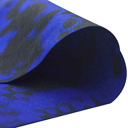 Obacle Seamless Face Mask Rave Bandana Men Women for Dust Sun Wind Protection - color: Python Skin Deep Blue Black