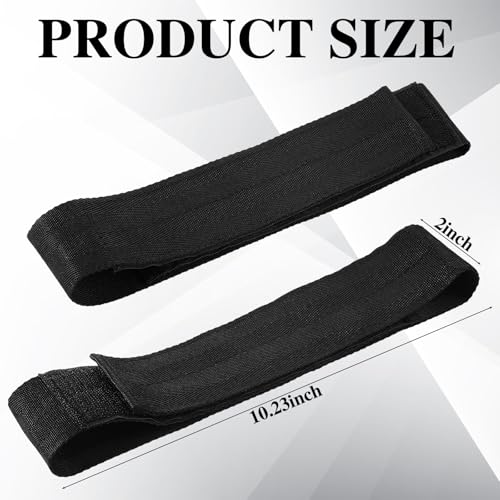 Arrowbash 4 Pcs Fishing Rod Straps for Boat Deck 28.1'' Nylon Rod Straps( up to 5) with 24 Screws Secure for Fishing Boat Accessories - color: Black