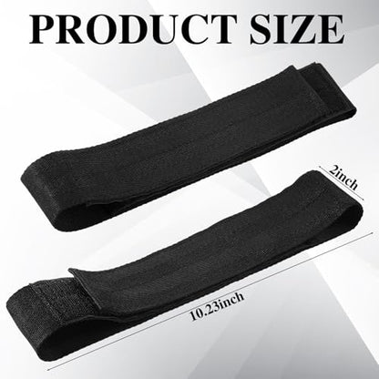 Arrowbash 4 Pcs Fishing Rod Straps for Boat Deck 28.1'' Nylon Rod Straps( up to 5) with 24 Screws Secure for Fishing Boat Accessories - color: Black
