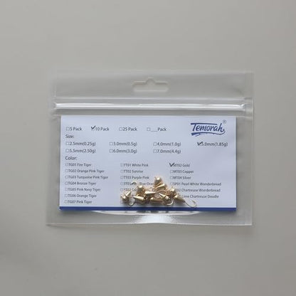 10 Pieces 3.0-6.0mm Teardrop Tungsten Ice Jig - color: MT02 Gold, size: TIJ02 4MM 10PCS
