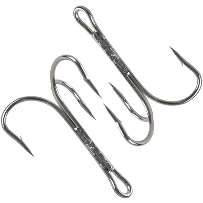 Fishing Treble Hooks, Freshwater Saltwater Triple Fishing Hooks for Snagging Trout Walleye Catfish Lures Baits Replacment, Extra Strong Sharp, Silver, 20/50pcs - size: 6/0-20pcs