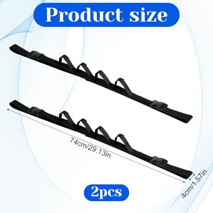 Heavy Duty Fishing Pole Storage Straps, Fishing Pole Holder Roof Rack Inside, Vehicle Fishing Rod Holder for Truck Car, SUV, Adjustable 43-61 Inch, 5 Rod Capacity