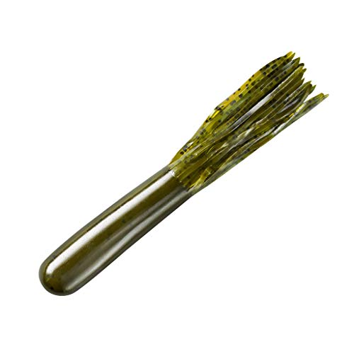 YUM Tube Soft Plastic Bass Fishing Lure - Designed Specifically for Bass, 4 Inch Length, 6 per Pack - color: Green Pumpkin