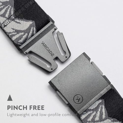 Arcade Belts A2 Unisex Adventure Belt: Heavy Duty Stretch, Metal Free Buckle - color: Pow X Joseph Toney - Black/Charcoal, size: Standard (Up to 40"); 1.5" Wide