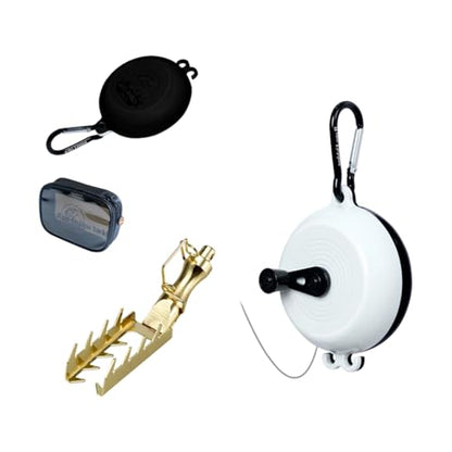 Professional Fishing Baits Hard Equipment with 30m Line for Lures Saver Fishing Retrievers Savers - color: black and white