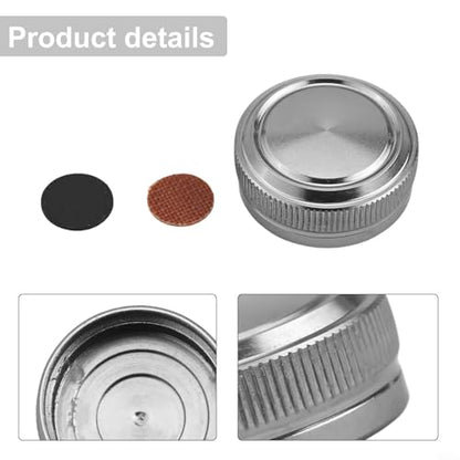 Fishing Reel Tension Knob Cap, Baitcaster Tension Knob, Aluminum Alloy Accessory Adjustment Brake Component With Knurled Threads For Metanium Baitcast Reel(gold) - color: gold