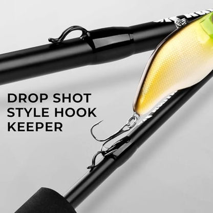 KastKing Crixus Fishing Rod and Reel Combo, High Performance Spinning & Baitcaster Combo, IM6 Graphite 2Pc Blanks, Zirconium Oxide Rings, SuperPolymer Handle, Lightweight Reel with Aluminum Spool - size: Spin-7'0'' Med Heavy-2pcs,3000 Reel