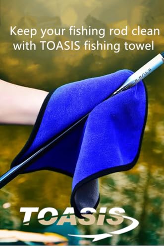 Toasis Soft Microfiber Towels with Carabiner Clip for Fishing Hiking Camping Pack of 3 (Blue) - color: Blue