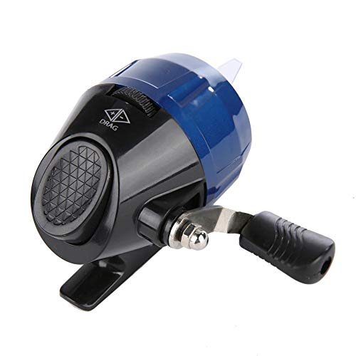 Fishing Wheel Portable Spincast Fishing Reel Slingshot Outdoor Shooting Harpoon Dart Reel - color: blue