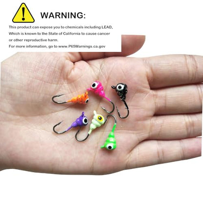 Ice Fishing Jigs Fishing Bait Jigging Lures Kit Winter Metal Lures - color: 0.75inch/0.05oz-12pcs
