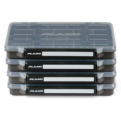 Plano StowAway 3700 Stow Tackle Box, 4 Pack, with Corrosion-Preventive Rustricor, Single Latch Design, Transparent DuraView Lid, Stackable Storage for Fishing Bait, Lures and Gear - size: 3700 4-Pack, style: New Model