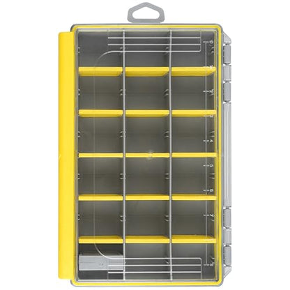 Shaddock Fishing Waterproof Tackle Box, 3600 Deep Tackle Tray Organizers Accessories Storage Gear with Removable Dividers for Freshwater Saltwater Fishing (Yellow, 3600) - size: 3600, Yellow