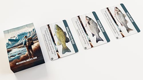 Freshwater Fishing ID Cards: Waterproof, 52-Identification Card Set for Anglers - Learn Fish Species, Techniques, & Tips. The Ultimate in Fishing Accessories, fits in Any Tackle Box.