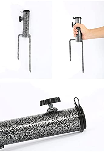 2 Pieces Patio Umbrella Steel Anchor, Heavy Duty Beach Umbrella Stand, Ground Grass Screw Holder Stands with 2 Forks for Lawn, Patio, Outdoor, Garden, Beach, Fishing