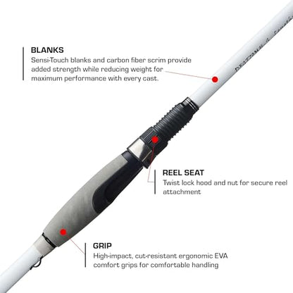 Duckett Fishing Ghost II Spinning & Casting Rods, Lightweight, Durable, and Ultra-Sensitive Performance Fishing Rod - size: 7'0" Medium Fast Spinning