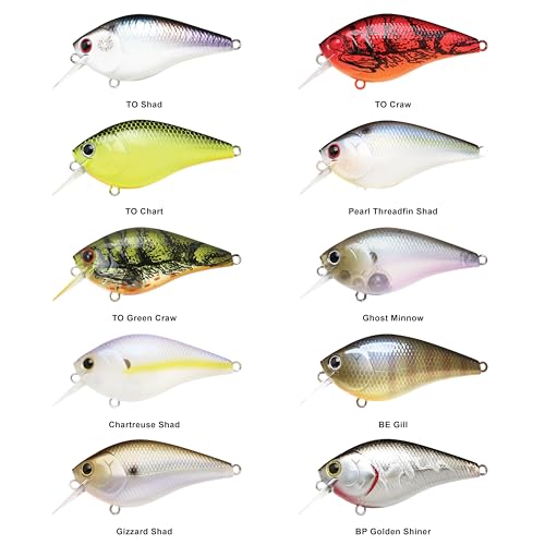 LUCKY CRAFT LC 1.5 Silent Squarebill Crankbait Fishing Lure, 2-3/8", Bass Fishing Lures for Freshwater, Hard Crankbait with Treble Fishing Hooks, Fishing Accessories - color: 406 Blue Bream