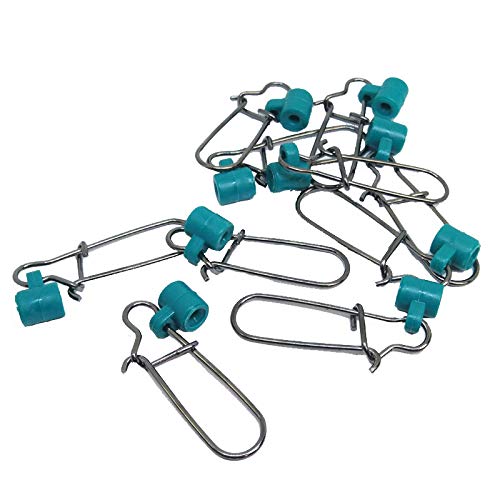 25/50/100 PCS Fishing Line Sinker Slides Duo Lock Snaps High Strength Stainless Steel Sinker Slider Swivel Snap Kit Fishing Tackle - color: Green, size: 25 Pieces