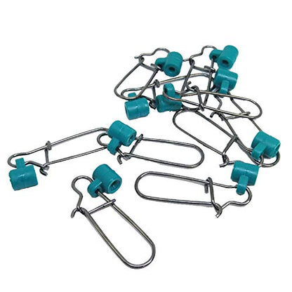 25/50/100 PCS Fishing Line Sinker Slides Duo Lock Snaps High Strength Stainless Steel Sinker Slider Swivel Snap Kit Fishing Tackle - color: Green, size: 50 Pieces