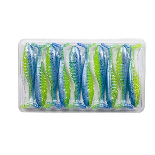 Bobby Garland Slab Hunt'R Soft Plastic Crappie Fishing Lure, 2.25 Inches, Pack of 10 - color: Bluegrass