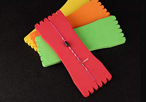 Toasis Fishing Leader line Holder Foam Board Snelled Hook Keeper Pack of 10 - size: 7x18cm