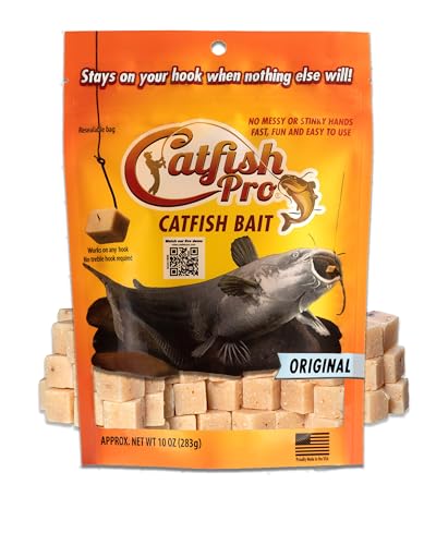 Catfish Pro Catfish Bait - 10oz Bag with 80pcs | Irresistible Scent for Catfish | Mess-Free, Stays On Your Hook When Nothing Else Will | Great for Rod, Reel, Trotline, Jugs & Yoyos Fishing - color: Original