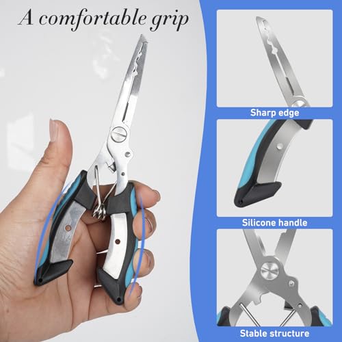 Scissor Pliers Scissors Braid Line Cutters Fishing Accessories Stainless Steel Fishing Tools Split Ring Pliers Hook Remover Tool