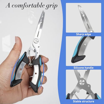 Scissor Pliers Scissors Braid Line Cutters Fishing Accessories Stainless Steel Fishing Tools Split Ring Pliers Hook Remover Tool