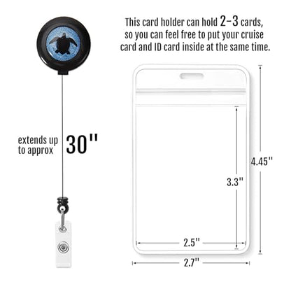 MNGARISTA Cruise Lanyards, Adjustable Lanyard with Retractable Reel, Waterproof ID Badge Holder for All Cruises Ships Key Cards, 2pack - color: Cruise Ship