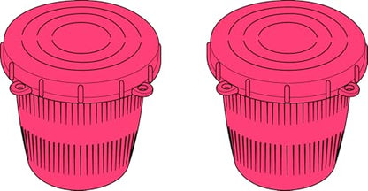 2-Pack of KUFA 5'' Vented Bait Jar Size:ø3 xø4.5"x4"H (HB5x2)