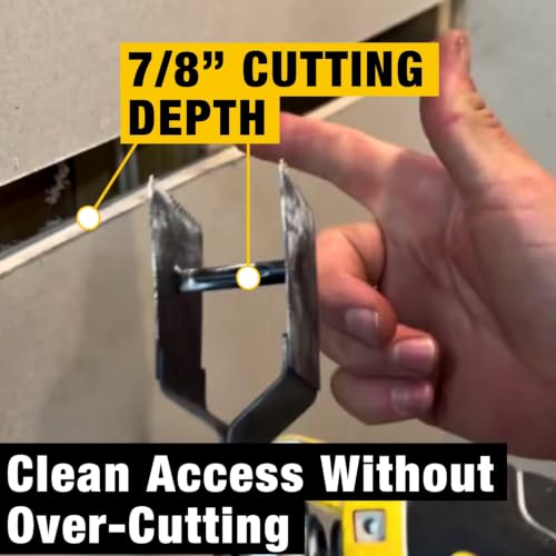Rack-A-Tiers Slotter Blade (1-1/4") - Dual Sided Multi-Tool Blade, Drywall Channel and Slot Cutter, Cut Two Parellel Lines, Oscillating Tool(42750)