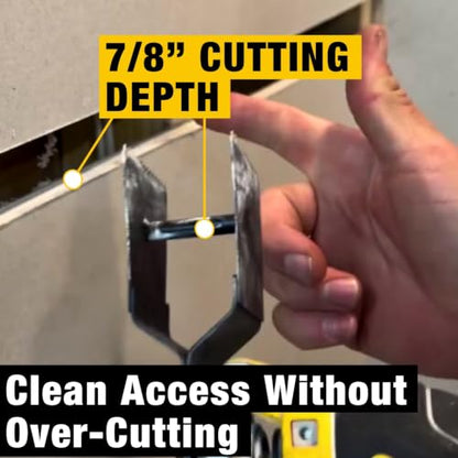 Rack-A-Tiers Slotter Blade (1-1/4") - Dual Sided Multi-Tool Blade, Drywall Channel and Slot Cutter, Cut Two Parellel Lines, Oscillating Tool(42750)