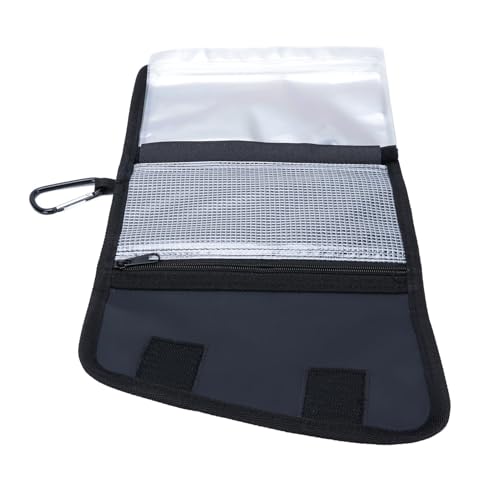 RiToEasysports Fishing Lure Storage Bag, with 6 Detachable Lure Bags, Rainproof Tackle Wallet for Soft Baits, Lures, Rigs, Jigs (Black) - color: Black