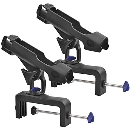 Fishing Rod Holders for Boat Adjustable Fishing Pole Holder with Large Clamp Folding Rod Racks Holder - color: 2PCS 03# Max Opening 4.75"