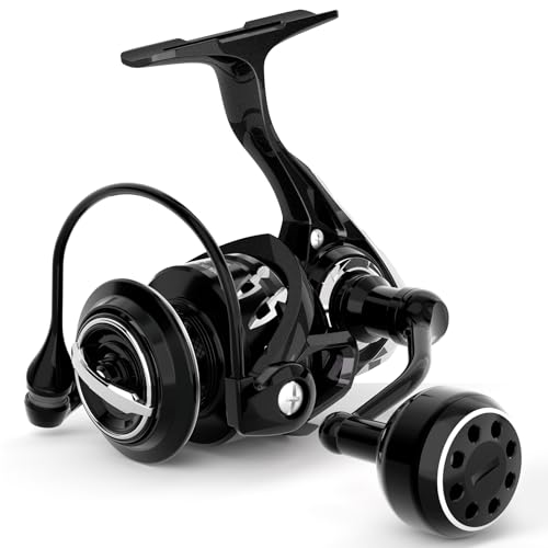 Ashconfish AK Spinning Reel -Ultra-Strong Aluminum Body, Over 25lbs Drag, Anti-Reverse Bearings, 8+1 Double-Shielded Stainless-Steel BB Design for Saltwater & Freshwater Fishing - size: 3000
