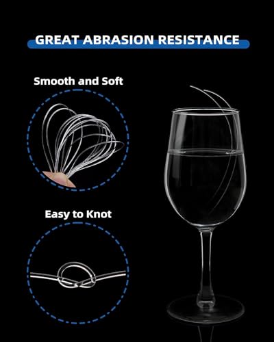 BLUEWING Monofilament Fishing Line Clear Mono Fish Wire Thin Diameter String 6-400 lbs, 50-3000 Yards - color: 01-Clear, size: 0.25mm/8lb/3000YD