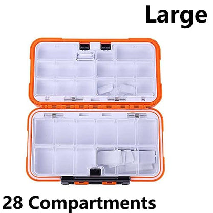 TopHomer Fishing Tackle Box, Waterproof Tackle Trays, Plastic Tackle Box Organizer with Removable Dividers Storage Lure Box for Lures - style: Large Grey