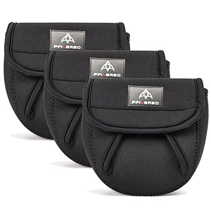3Pcs Fishing Spinning Reel Covers Bag Baitcasting Trolling Fishing Reel Protective Case Pouch Sleeve Gloves Fishing Bags Fits 1000-8000 Series Reel 3Size (Big-3Pack) - color: Big-3Pack