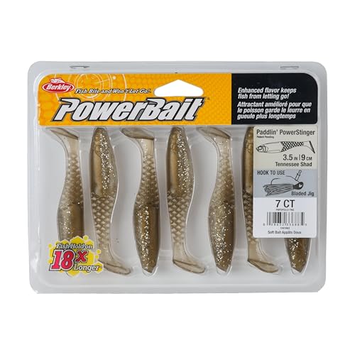 Berkley PowerBait Paddlin' PowerStinger Fishing Soft Bait - color: Tennessee Shad, size: 4 1/4"