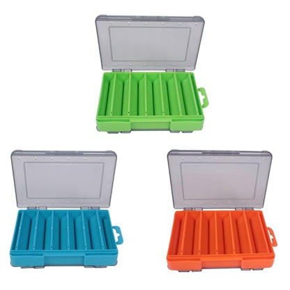 Waterproof Transparent Storage Box for Fishing Lures with Double-Sided Organiser Tool and Fishing Box - color: Blue