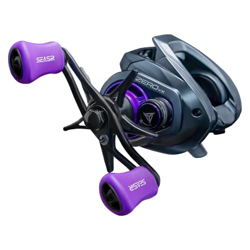 SEASIR ZeroVX Baitcasting Reel, 4.7oz Ultralight Fishing Reel Casting, Freshwater Baitcaster Reel, Carbon Fiber Washer, Max Drag 9LB, 7.6:1 Gear Ratio, 6+1 Shielded Ball Bearing - style: Left Hand