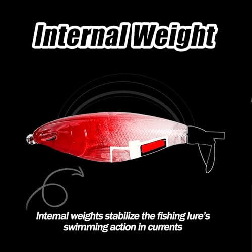 Fishing Lures Bass Popper Topwater 5pcs FS/YE-04 | Rotating Tail Bionic Swimming Lure, for Bass Trout Walleye Catfish Pike,Freshwater ,Saltwater,Crankbaits - color: B, size: 4.33'',0.46oz