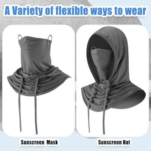 Frienda 6/9/12 Pcs Balaclava Ski Mask UV Protection Hood Breathable Full Head Mask Face Cover for Men Women Cycling Fishing - color: Black, Light Gray, Dark Gray