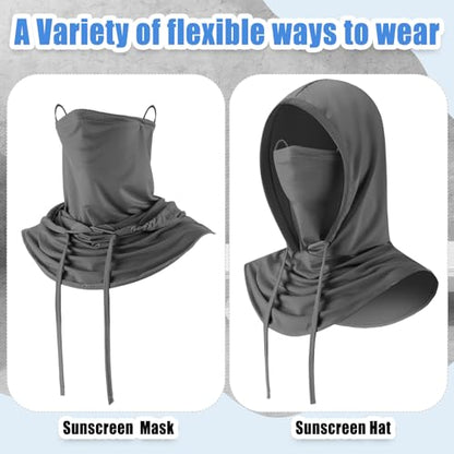 Frienda 6/9/12 Pcs Balaclava Ski Mask UV Protection Hood Breathable Full Head Mask Face Cover for Men Women Cycling Fishing - color: Black, Light Gray, Dark Gray