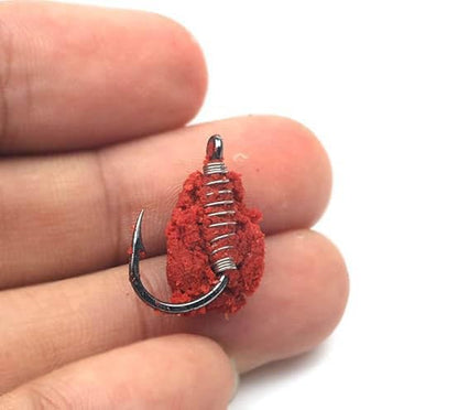 KTGCOZS Pack of 30 Fishing Hooks Baiting Dough Stainless Barded Fish Spring Tackle 6-14 Size - size: 6# 30pcs