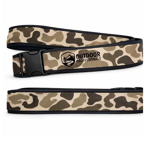 O’Pros Premium 2” Neoprene Adjustable (24” to 48”) Wading Belt – Fishing Wader Belt - color: Brown Camo