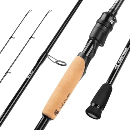 KastKing Verus Technique Twin-Tip Bass Fishing Rod – IM7 Graphite Blanks with Nano Resin, Extra Tip, PTS, Titanium Guide Frames, Technique-Specific Casting & Spinning Rod - size: 6'10"-Ml-F, style: Spinning