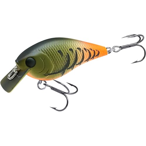Lucky CRAF LC 1.0, Silent, Crankbait, Squarebill, Freshwater Fishing Gear, Tournament Winning, Champion Bait, Fishing Accessories, Fishing Tackle - color: 512 All OT Moss Craw