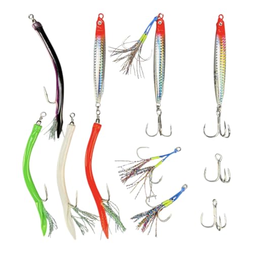 Saltwater Fishing Lures Fishing Jigs Fishing Spoons for Striped bass, Pompano, Spanish Mackerel ，Bluefish - color: Red (3pcs), size: 2.80 oz / 80 g