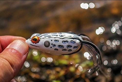 Booyah Pad Crasher Jr Topwater Bass Fishing Hollow Body Frog Lure with Weedless Hooks - color: Bullfrog